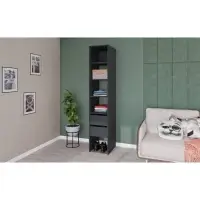 Модульная Гардеробная система Модус стеллаж 2,09х0,4х0,52 графит