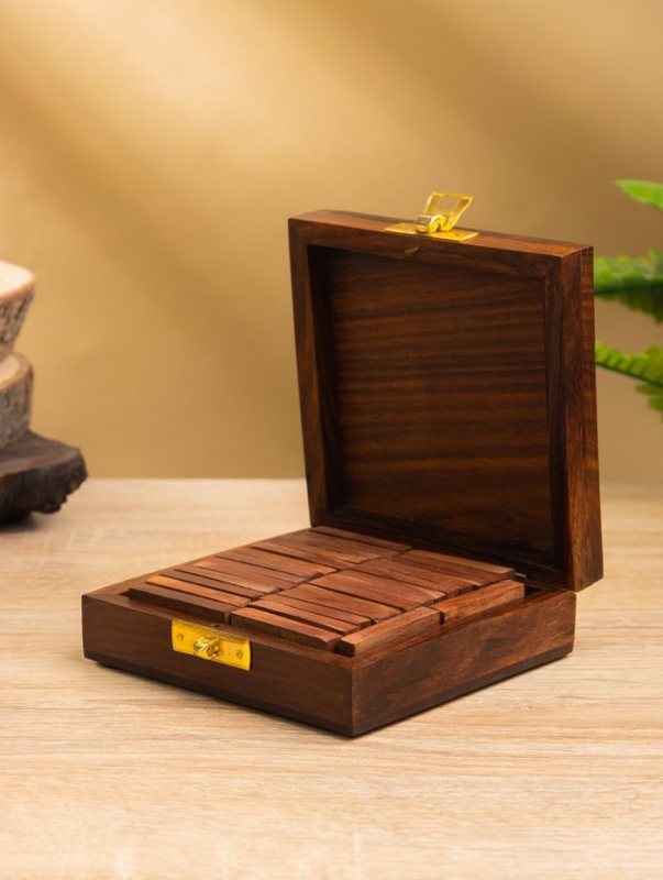 Настольная игра &laquo;Домино&raquo;, 11&times;11.5&times;4 см, дерево шишам, латунь