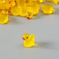 Сувенир полистоун флюоресцентный "Уточки" набор 100 шт 1,5х1,5 см