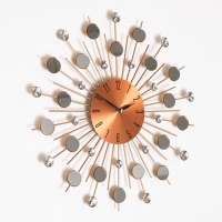 Часы настенные, интерьерные, большие "Палекка", бесшумные, d-40 см, циферблат d-13 см Часы настенные, интерьерные, большие "Палекка", бесшумные, d-40 см, циферблат d-13 см