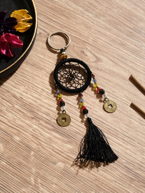 Брелок "Ловец снов" 4х15 см. чёрный