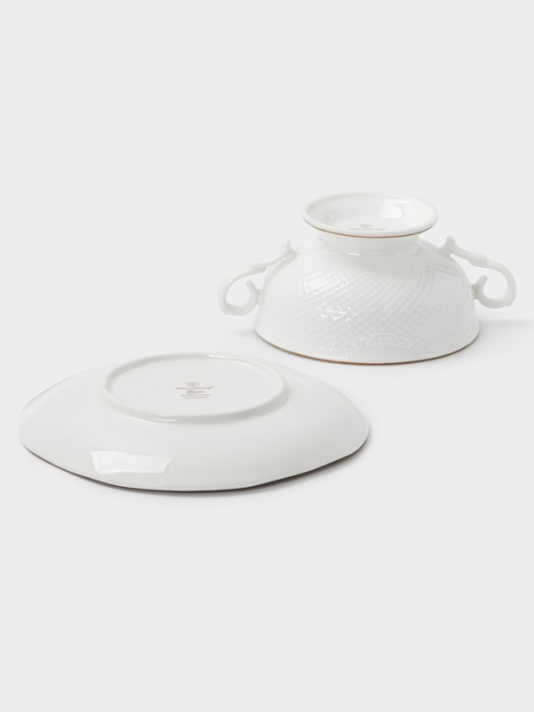 Супница 280мл W&Y "Empire" 17см с блюдцем