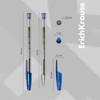 Ручка гелевая ErichKrause R-301 Classic Gel Stick, узел 0.5 мм, чернила синие, длина линии письма 600 метров