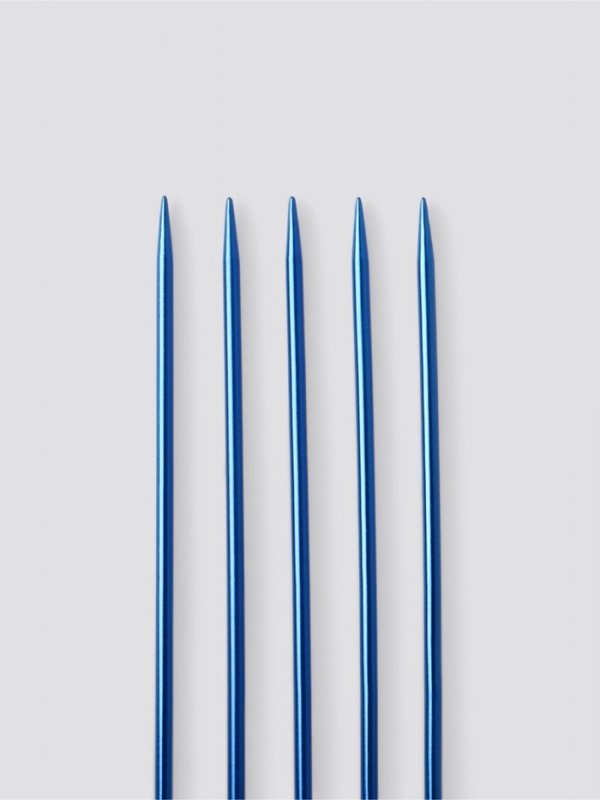 Спицы для вязания чулочные 15см d3,5мм (5шт) PVC-пакет алюминий синий АУ