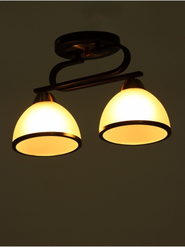 Люстра "Рендо" 2хЕ27 40Вт черно-бронзовый 44х15х23 см