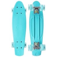 Пенниборд ONLYTOP, 56х15 см, колёса световые PU 60х45 см, алюминиевая рама, цвет бирюзовый Пенниборд ONLYTOP, 56х15 см, колёса световые PU 60х45 см, алюминиевая рама, цвет бирюзовый