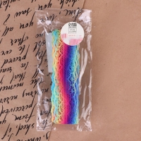 Кружево капроновое &laquo;Радуга волна&raquo;, 28 мм &times; 10 &plusmn; 1 м, цвет разноцветный №3