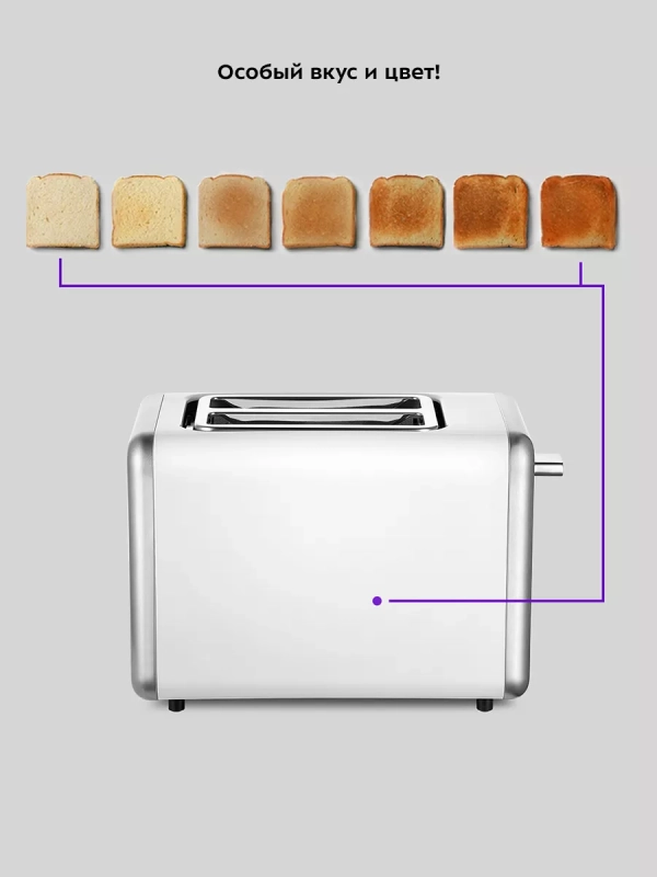 Тостер для хлеба с поддоном КТ-6079 - 850 Вт