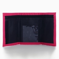 Кошелёк детский на липучке Девочка с розовыми волосами, чёрный цвет Кошелёк детский на липучке Девочка с розовыми волосами, чёрный цвет