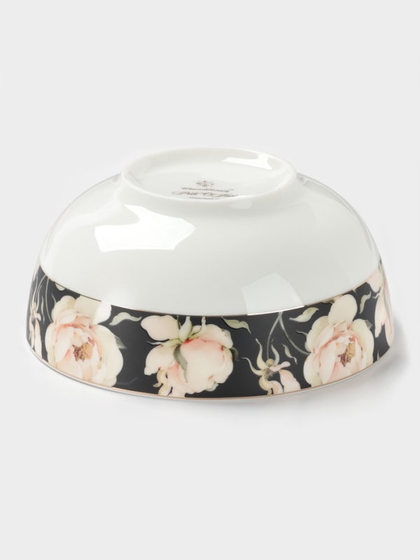 Салатник 14х7 см WY  "Pink O'hara", чёрный