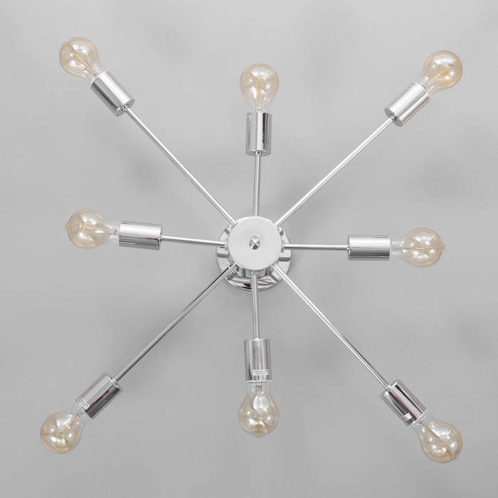 Люстра потолочная Люстра потолочная "Орион" 8х60Вт Е27 Цвет: Хром