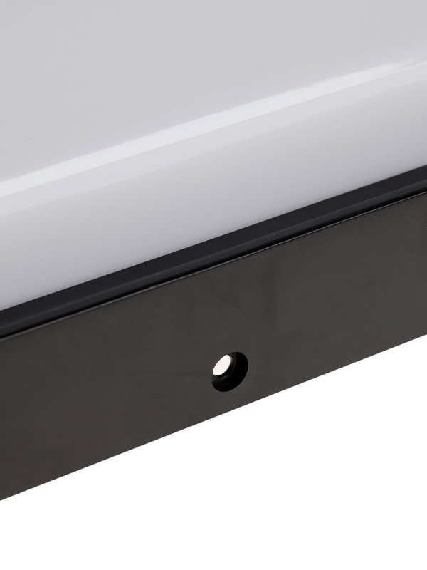 Светильник светодиодный, 24 Вт, IP54, 4000К, 220 В, овал, черный