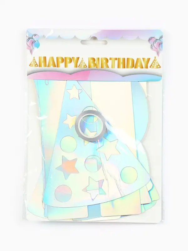 Гирлянда "Happy Birthday" галография