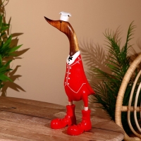 Сувенир "Утка-поварёнок" дерево 45 см