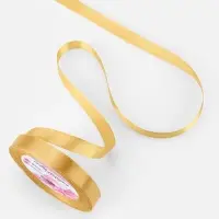 Лента атласная, 12 мм, 23&plusmn;1 м, золотисто-бежевая №186