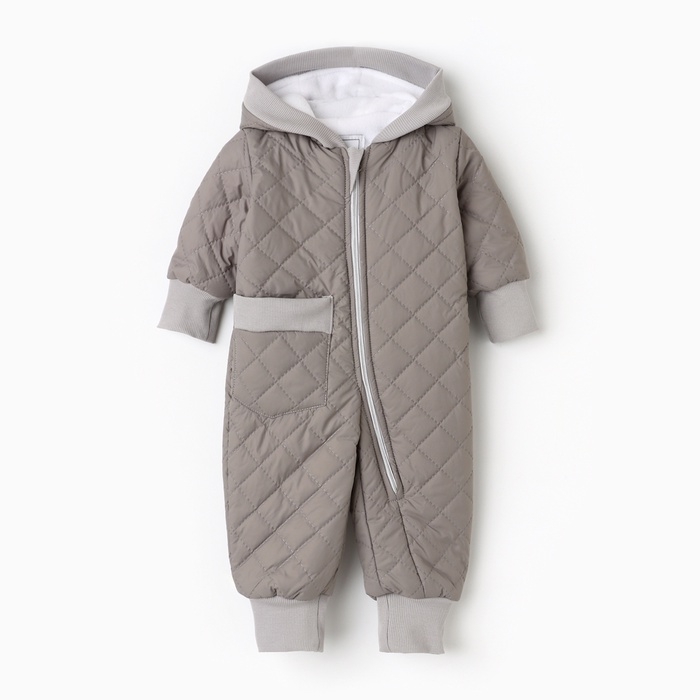 Комбинезон демисезонный Крошка Я, рост 92-98 см, серый