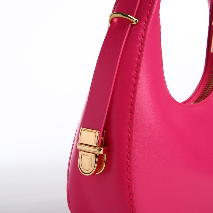 Сумка женская на молнии, цвет розовый