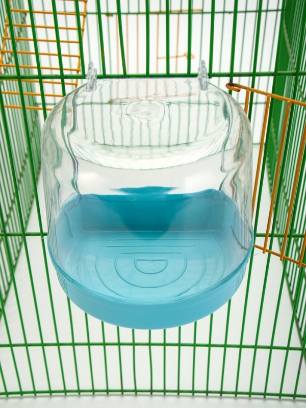 Купалка для птиц, внешняя 12 х 9 х 11 см, бирюзовая Купалка для птиц, внешняя 12 х 9 х 11 см, бирюзовая