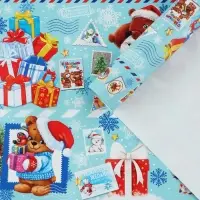 Упаковочная бумага на новый год &laquo;Письмо от Дедушки Мороза&raquo;, 70 х 100 см, глянцевая