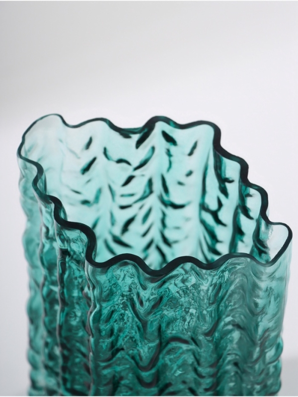 Ваза стекло настольная "Кимберли" 21х16 см, зелёный