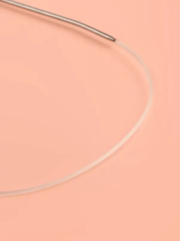 Спицы круговые, для вязания, с пластиковой леской, d=2 мм, 14/80 см, с иглой