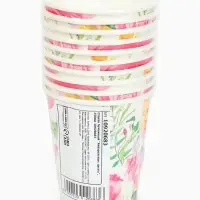 Стакан одноразовый бумажный &laquo;Акварельные цветы&raquo;, 250 мл