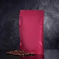 Пакет дой - пак, матовый, бордовый, 14&times;20&times;4 см