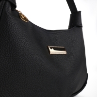 Сумка женская на молнии, цвет чёрный