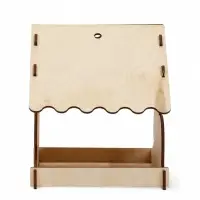 Кормушка для птиц дерево 18 x 16 x 15 см, Разобранная. "Лошадь"  Символ Года