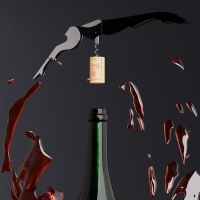 Штопор - открывашка универсальная Доляна, 12 см, цвет чёрный Штопор - открывашка универсальная Доляна, 12 см, цвет чёрный