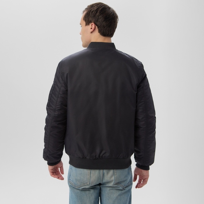 Бомбер мужской на молнии MIST, размер 48, черный Бомбер мужской на молнии MIST, размер 48, черный