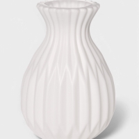 Ваза для цветов Relief, пластик, 11.5×8×17 см, белая Ваза для цветов Relief, пластик, 11.5×8×17 см, белая