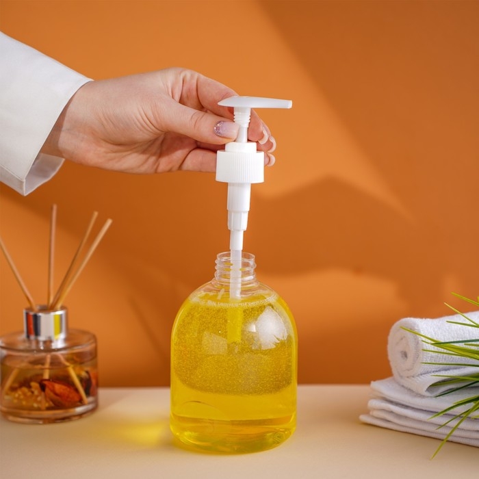 Дозатор для жидкого мыла Доляна, 500 мл, 8,5&times;17 см, цвет прозрачный