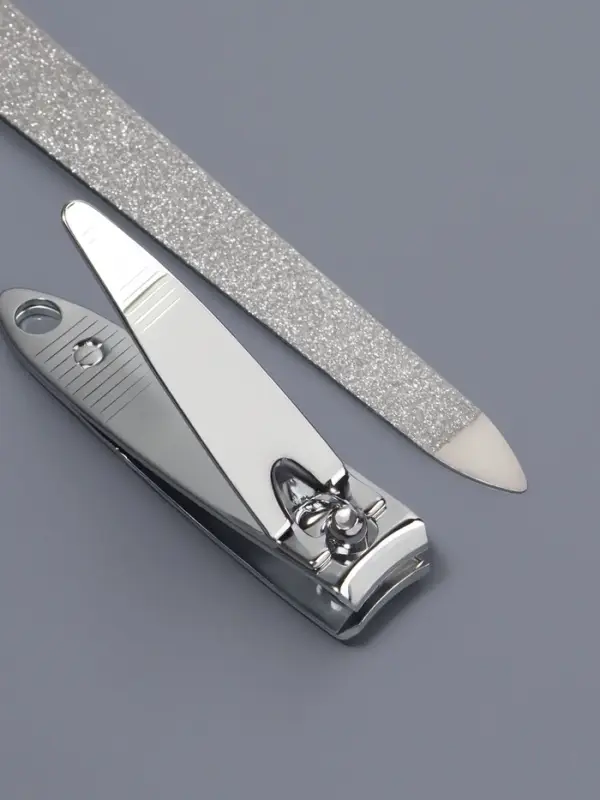 Набор маникюрный, 2 предмета: книпсер, металлическая пилка