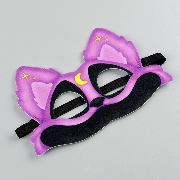 Карнавальная маска &laquo;Зверята улыбата. Кот Дрёма&raquo;, фетр