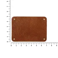 Лейбл кожаный Beta, XL, горчичный