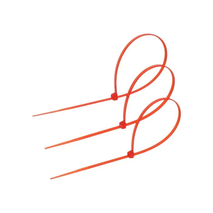 Хомут нейлоновый для стяжки, ТУНДРА, 3.6&times;250 мм, красный, 25 шт.