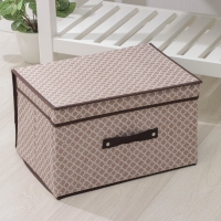 Короб стеллажный для хранения с крышкой Доляна &laquo;Браун&raquo;, 40&times;30&times;25 см, цвет коричневый