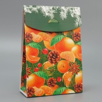 Коробка подарочная новогодняя складная &laquo;Зимние прянности&raquo;, 15 х 7 х 22 см, Новый год