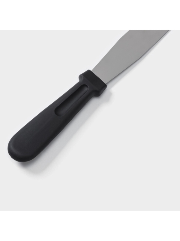 Кондитерская лопатка - палетка, прямая, 37 см, рабочая часть 25 см, цвет чёрный