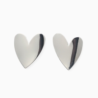 Серьги металл «Сердце» нежность, цвет серебро Серьги металл «Сердце» нежность, цвет серебро