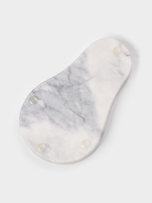 Подставка под ложку из мрамора "Marble", цвет белый