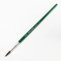 Кисть для рисования из волоса пони круглая № 6 (диаметр обоймы 4 мм; длина ворса 17 мм)