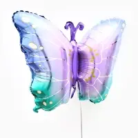 Воздушный шар фольгированный 32" &laquo;Бабочка&raquo; цвет фиолетовый металлик