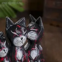 Сувенир дерево "Кошки с колокольчиком" 4х13х13 см