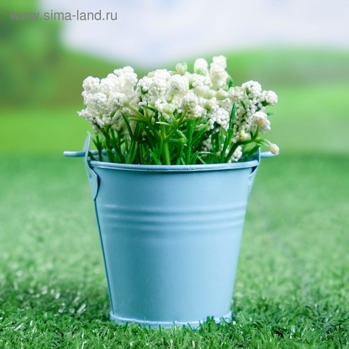 Кашпо &laquo;Ведерко Томми&raquo;, 6&times;6 см, голубое