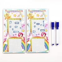 Настольная игра морской бой "Радужная схватка": 2 стираемых маркера, 2 деревянных поля