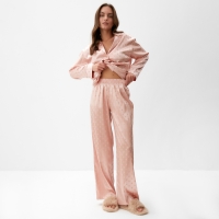 Пижама женская (рубашка и брюки) KAFTAN "Горох" цвет розовый, размер 44-46 Пижама женская (рубашка и брюки) KAFTAN "Горох" цвет розовый, размер 44-46