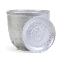 Горшок цветочный с поддоном 1,8 л, керамика  "Узор" (М)