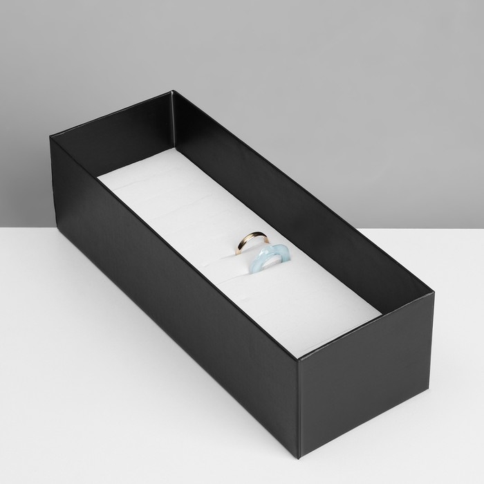 Подставка для украшений &laquo;Шкатулка&raquo; 12 мест, 24,5&times;9&times;7 см, цвет чёрный